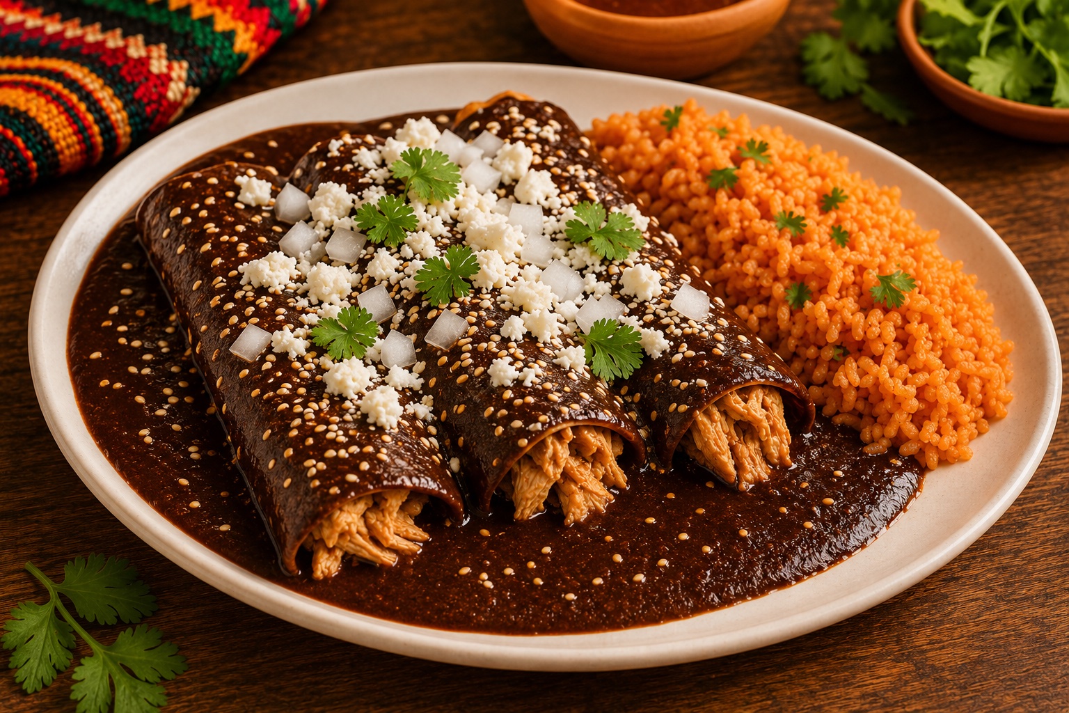 Enchiladas Poblanas at Plaza Agave